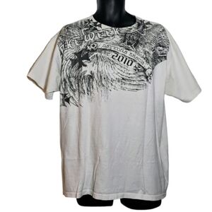 Daytona Beach Mens Bike Week 2010 T Shirt XL  Black Eagle Double Graphic Moto